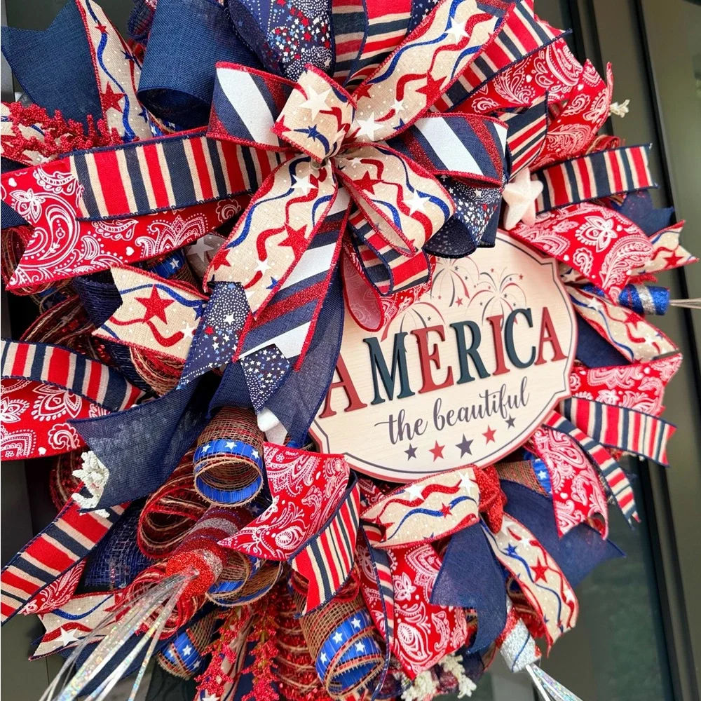 Patriotic American the beautiful Wreath 🇺🇸